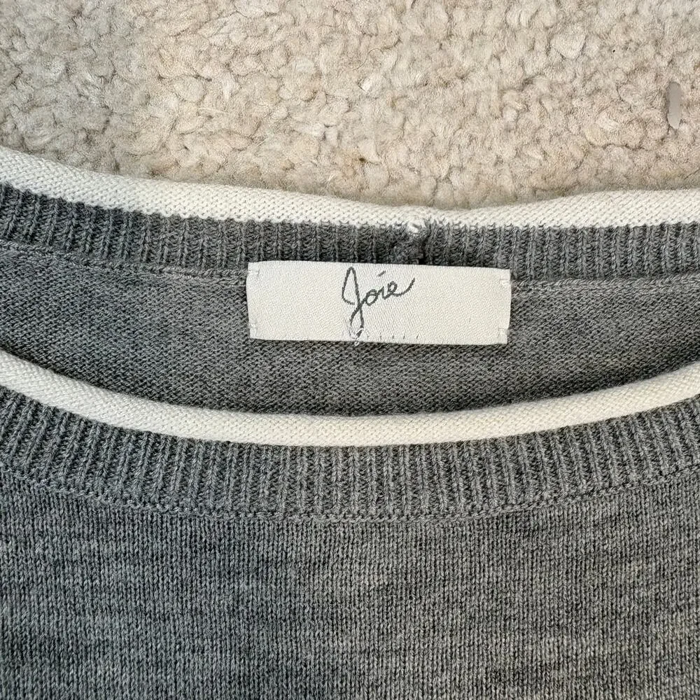 Joie Eloisa Paris B Bon Voyage Embroidered Wool Blend Sweater Size L